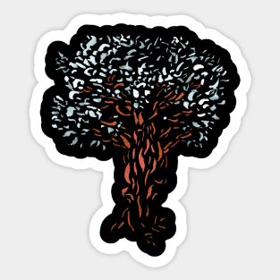 Tree Mystical and Magical - Tribal Nature Ink Art Sticker